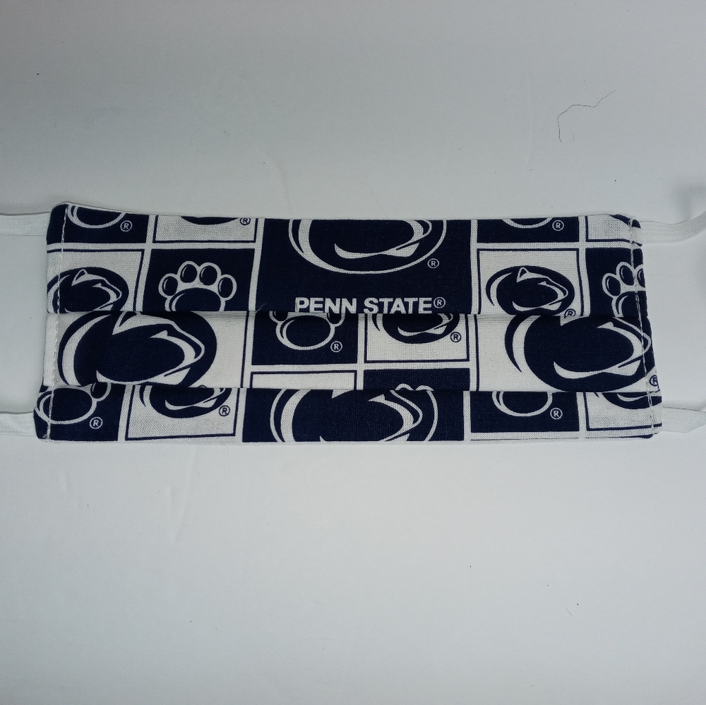Penn State pleated face mask w/ e…